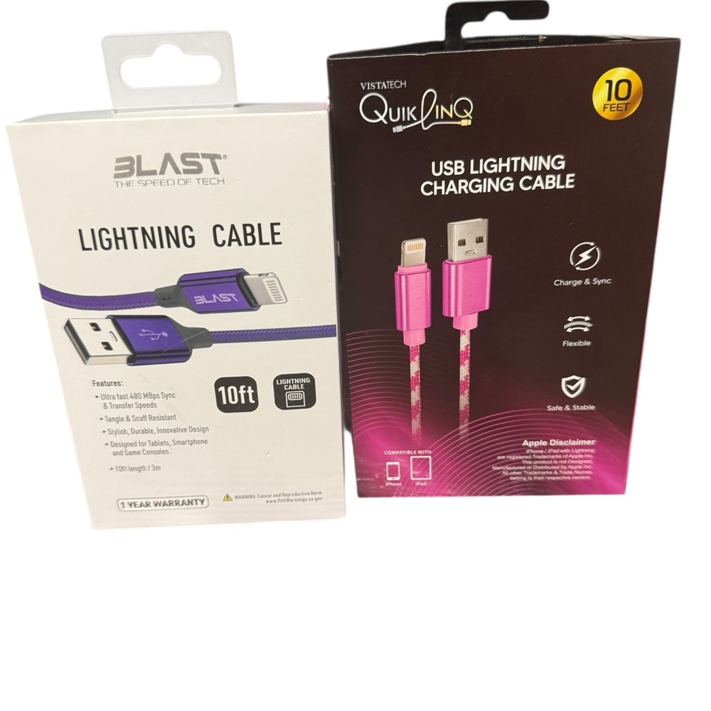 Purple Lightning Cable - 10ft